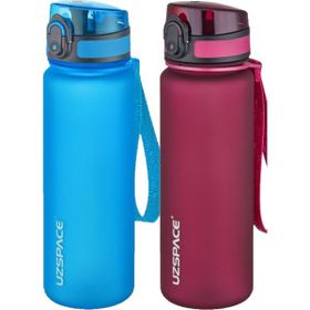 Uzspace 2'li 500 ml FiftyFifty Mavi - Kırmızı Tritan Matara Seti