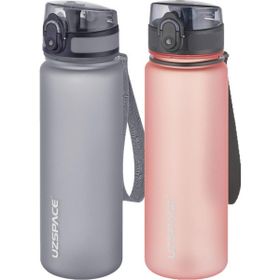Uzspace 2'li 500 ml FiftyFifty Pembe-Gri Tritan Matara Seti