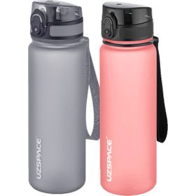 Uzspace 2'li 500 ml FiftyFifty Pembe-Gri Tritan Matara Seti