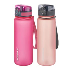 Uzspace 2'li 500 ml FiftyFifty Pembe-Pudra Tritan Matara Seti