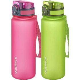 Uzspace 2'li 500 ml FiftyFifty Pembe-Yeşil Tritan Matara Seti