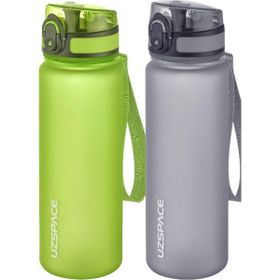 Uzspace 2'li 500 ml FiftyFifty Yeşil-Gri Tritan Matara Seti
