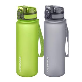 Uzspace 2'li 500 ml FiftyFifty Yeşil-Gri Tritan Matara Seti