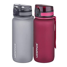 Uzspace 2'li 650 ml Fiftyfifty Gri - Kırmızı Tritan Matara Seti