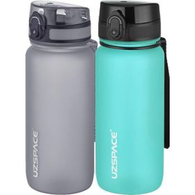 Uzspace 2'li 650 ml Fiftyfifty Gri - Koyu Mavi Tritan Matara Seti