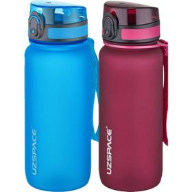 Uzspace 2'li 650 ml Fiftyfifty Kırmızı - Mavi Tritan Matara Seti