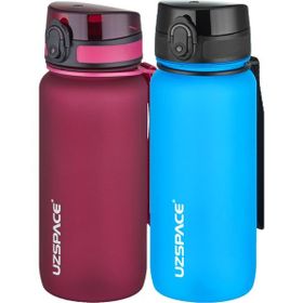 Uzspace 2'li 650 ml Fiftyfifty Kırmızı - Mavi Tritan Matara Seti