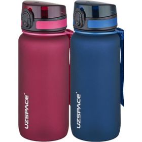 Uzspace 2'li 650 ml Fiftyfifty Kırmızı - Mavi Tritan Matara Seti