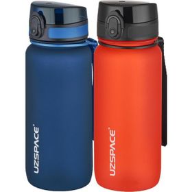 Uzspace 2'li 650 ml Fiftyfifty Kırmızı - Mavi Tritan Matara Seti
