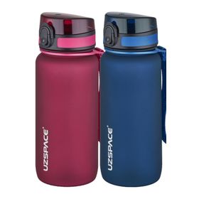 Uzspace 2'li 650 ml Fiftyfifty Kırmızı - Mavi Tritan Matara Seti