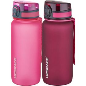 Uzspace 2'li 650 ml Fiftyfifty Kırmızı - Pembe Tritan Matara Seti