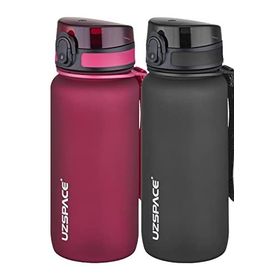 Uzspace 2'li 650 ml Fiftyfifty Kırmızı - Siyah Tritan Matara Seti