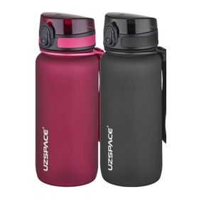 Uzspace 2'li 650 ml Fiftyfifty Kırmızı - Siyah Tritan Matara Seti