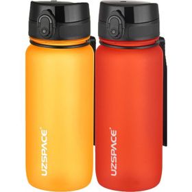 Uzspace 2'li 650 ml Fiftyfifty Kırmızı - Turuncu Tritan Matara Seti