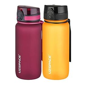 Uzspace 2'li 650 ml Fiftyfifty Kırmızı - Turuncu Tritan Matara Seti