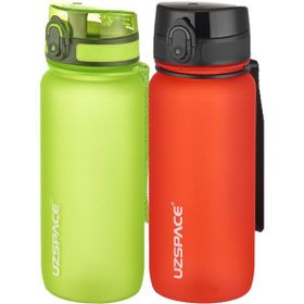 Uzspace 2'li 650 ml Fiftyfifty Kırmızı - Yeşil Tritan Matara Seti
