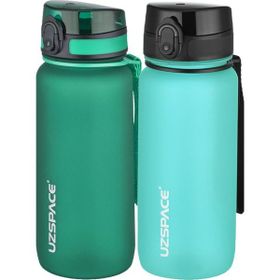 Uzspace 2'li 650 ml Fiftyfifty Koyu Yeşil - Mavi Tritan Matara Seti