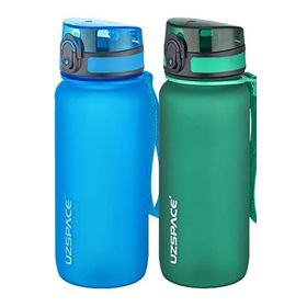 Uzspace 2'li 650 ml Fiftyfifty Koyu Yeşil - Mavi Tritan Matara Seti