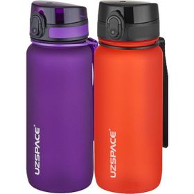 Uzspace 2'li 650 ml Fiftyfifty Mor - Kırmızı Tritan Matara Seti