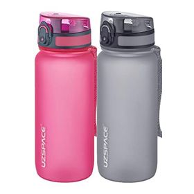 Uzspace 2'li 650 ml Fiftyfifty Pembe - Gri Tritan Matara Seti