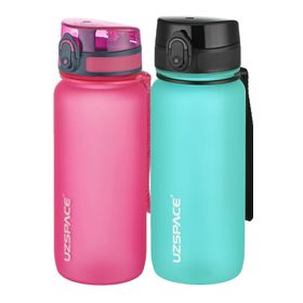 Uzspace 2'li 650 ml Fiftyfifty Pembe - Koyu Mavi Tritan Matara Seti