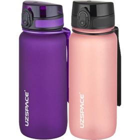 Uzspace 2'li 650 ml Fiftyfifty Pembe - Mor Tritan Matara Seti