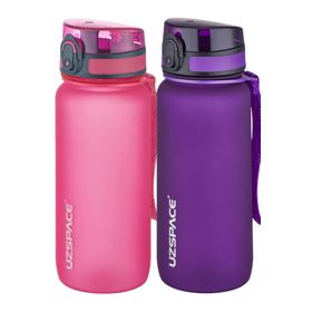 Uzspace 2'li 650 ml Fiftyfifty Pembe - Mor Tritan Matara Seti