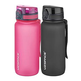 Uzspace 2'li 650 ml Fiftyfifty Pembe - Siyah Tritan Matara Seti