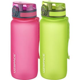 Uzspace 2'li 650 ml Fiftyfifty Pembe - Yeşil Tritan Matara Seti