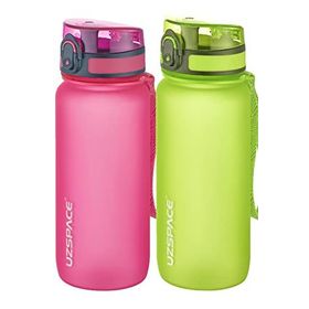 Uzspace 2'li 650 ml Fiftyfifty Pembe - Yeşil Tritan Matara Seti