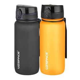 Uzspace 2'li 650 ml Fiftyfifty Siyah - Turuncu Tritan Matara Seti