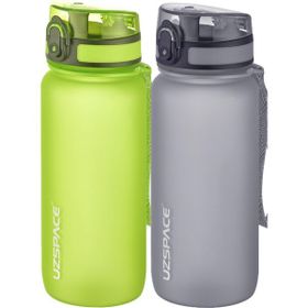 Uzspace 2'li 650 ml Fiftyfifty Yeşil - Gri Tritan Matara Seti