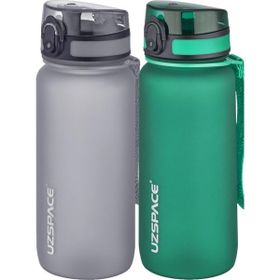 Uzspace 2'li 650 ml Fiftyfifty Yeşil - Gri Tritan Matara Seti
