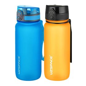 Uzspace 2'li 650 ml FiftyfiftyTuruncu - Mavi Tritan Matara Seti