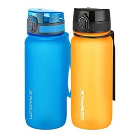 Uzspace 2'li 650 ml FiftyfiftyTuruncu - Mavi Tritan Matara Seti