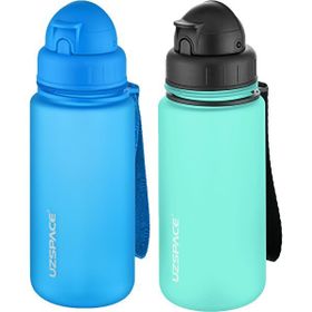 Uzspace 2'li Pipetli 400 ml Fiftyfifty Mavi Açık Mavi Tritan Matara Seti