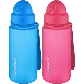 Uzspace 2'li Pipetli 400 ml Fiftyfifty Mavi Pembe Tritan Matara Seti