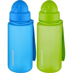 Uzspace 2'li Pipetli 400 ml Fiftyfifty Mavi Yeşil Tritan Matara Seti