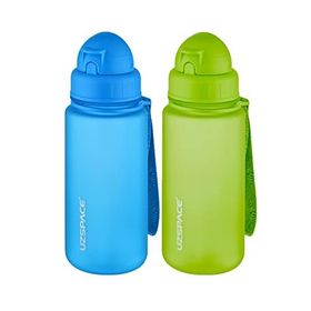 Uzspace 2'li Pipetli 400 ml Fiftyfifty Mavi Yeşil Tritan Matara Seti