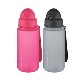 Uzspace 2'li Pipetli 400 ml Fiftyfifty Pembe Gri Tritan Matara Seti
