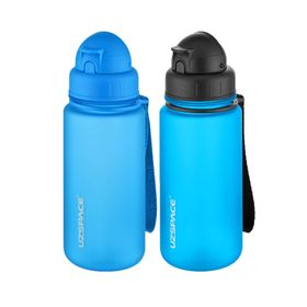 Uzspace 2'li Pipetli 400 ml Fiftyfifty Turkuaz Mavi Tritan Matara Seti