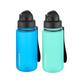 Uzspace 2'li Pipetli 400 ml Fiftyfifty Turkuaz Mavi Tritan Matara Seti