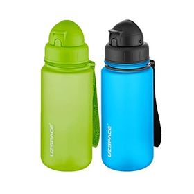 Uzspace 2'li Pipetli 400 ml Fiftyfifty Turkuaz Yeşil Tritan Matara Seti