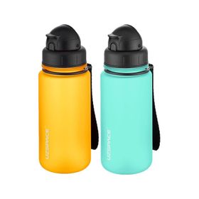 Uzspace 2'li Pipetli 400 ml Fiftyfifty Turuncu Mavi Tritan Matara Seti