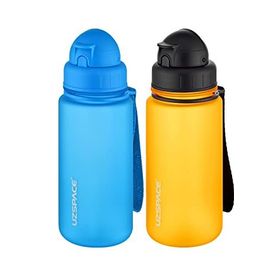 Uzspace 2'li Pipetli 400 ml Fiftyfifty Turuncu Mavi Tritan Matara Seti