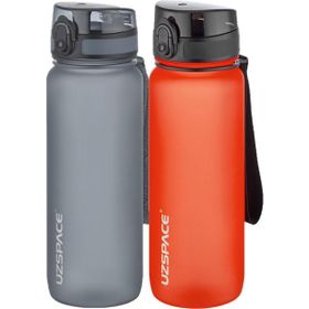Uzspace 2'li Tritan 800 ml Fiftyfifty Gri - Gül Kurusu Matara Seti