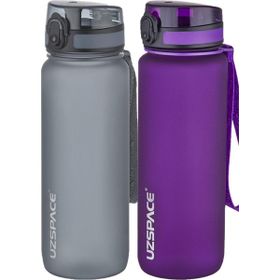 Uzspace 2'li Tritan 800 ml Fiftyfifty Gri - Mavi Matara Seti