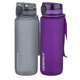 Uzspace 2'li Tritan 800 ml Fiftyfifty Gri - Mavi Matara Seti