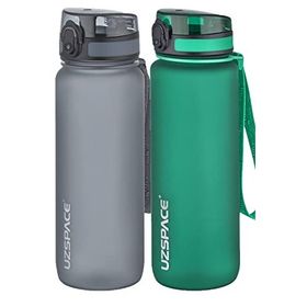 Uzspace 2'li Tritan 800 ml Fiftyfifty Gri - Yeşil Matara Seti