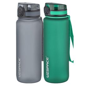 Uzspace 2'li Tritan 800 ml Fiftyfifty Gri - Yeşil Matara Seti